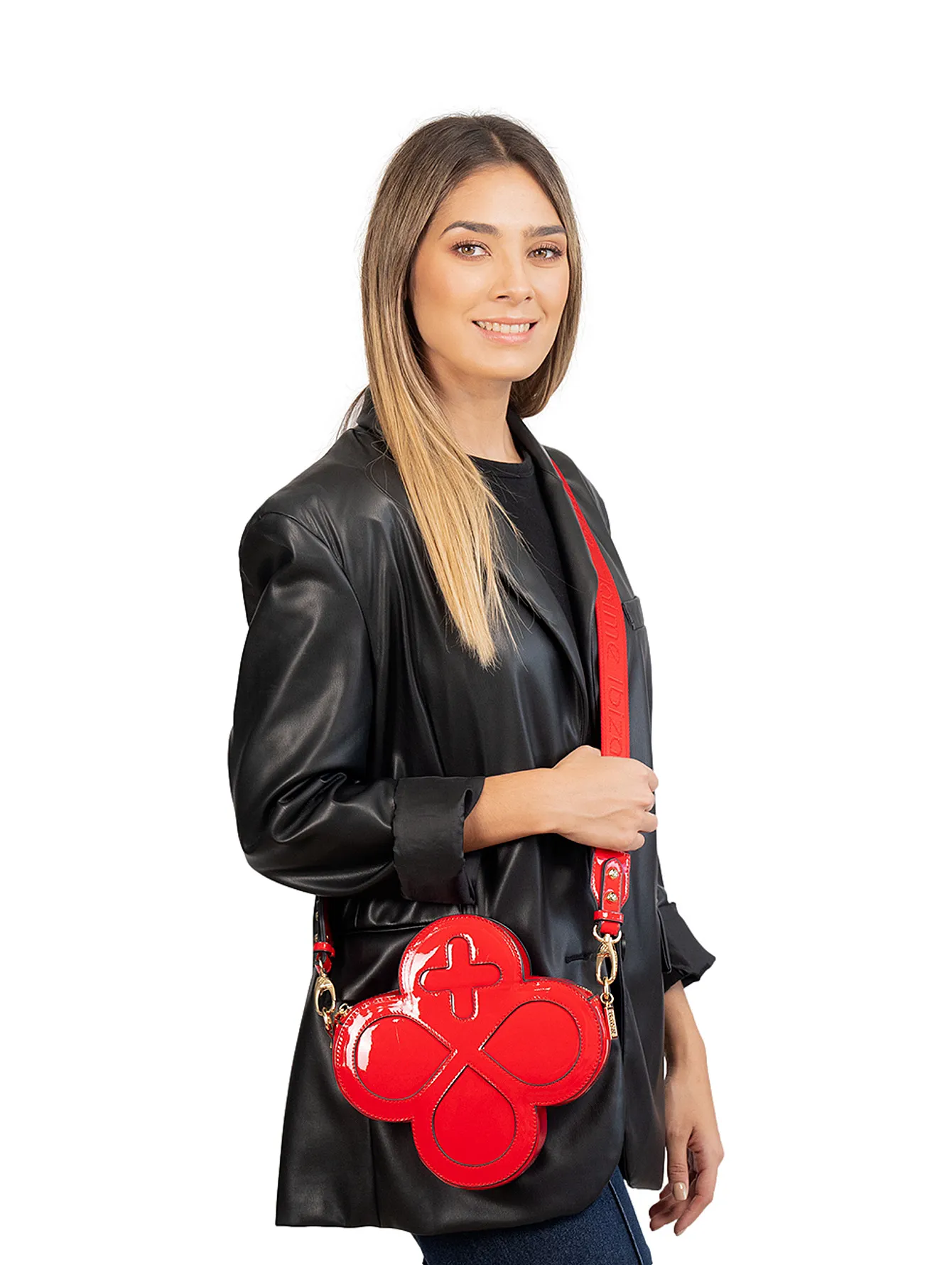 Bolsa Crossbody Jaime Ibiza 32083 Color Rojo