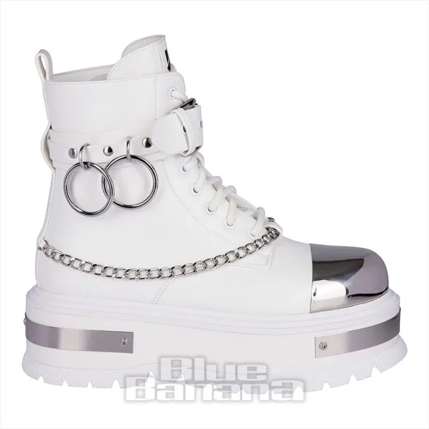 Botas De Plataforma Koi Borin Hardware (Blanco)