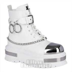 Botas De Plataforma Koi Borin Hardware (Blanco)