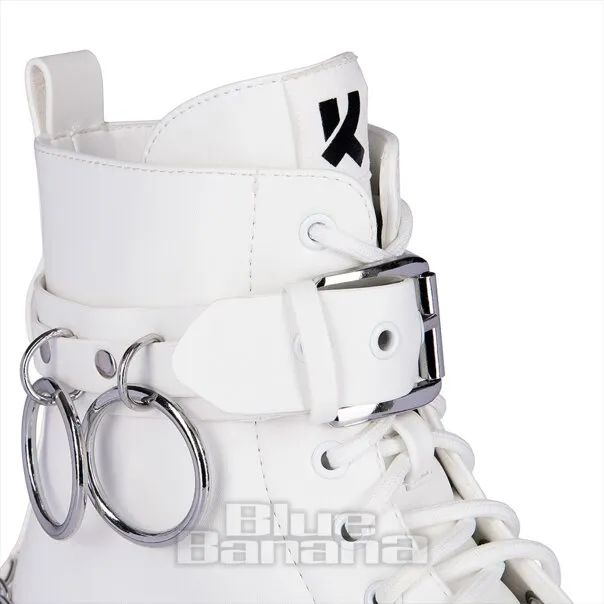 Botas De Plataforma Koi Borin Hardware (Blanco)