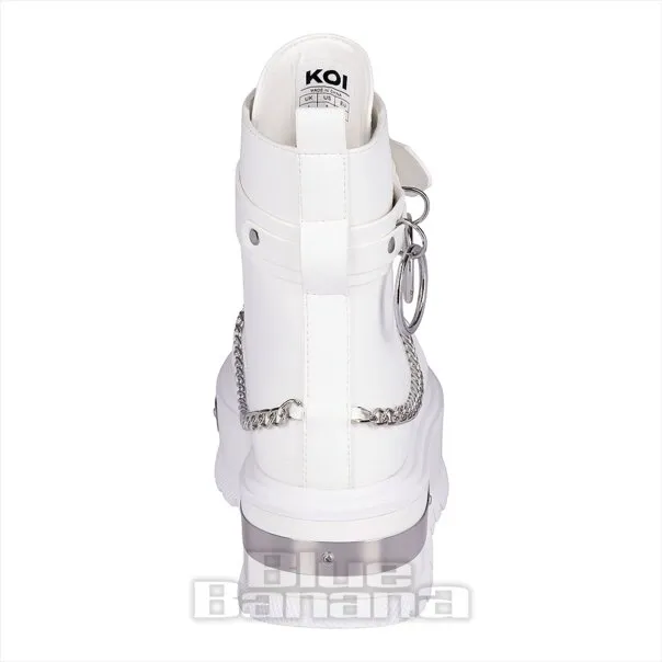 Botas De Plataforma Koi Borin Hardware (Blanco)