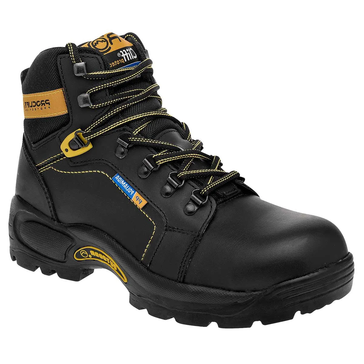 Botas industriales Exterior Piel Color Negro Para Hombre De Cliff