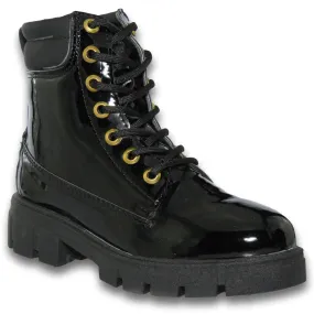 Botas Para Mujer Estilo 2023Ro5 Marca Rock Acabado Charol Color Negro