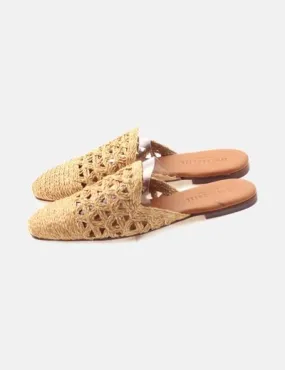 beige raffia Babucha by Botticelli