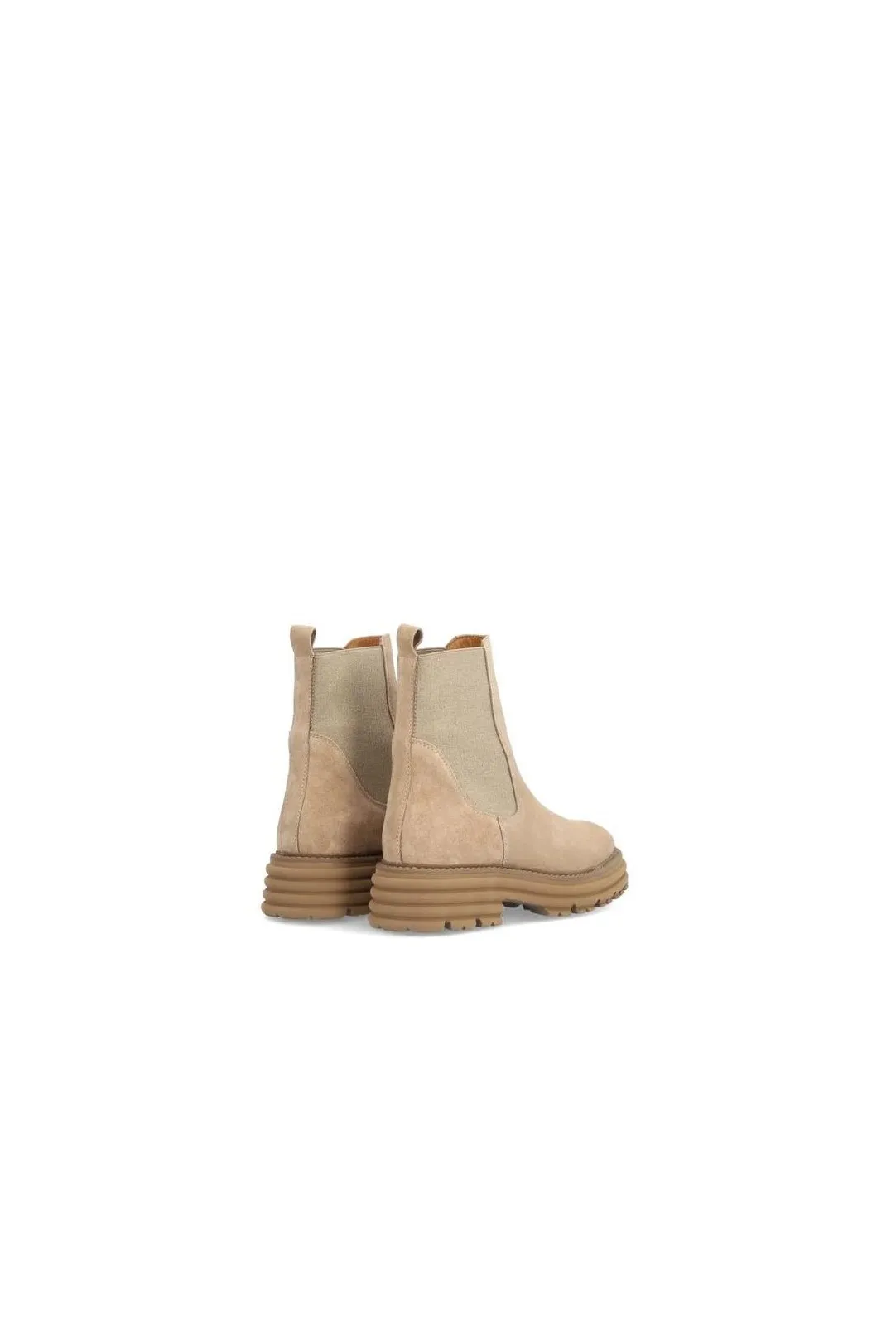 Camel suede women's ankle boots