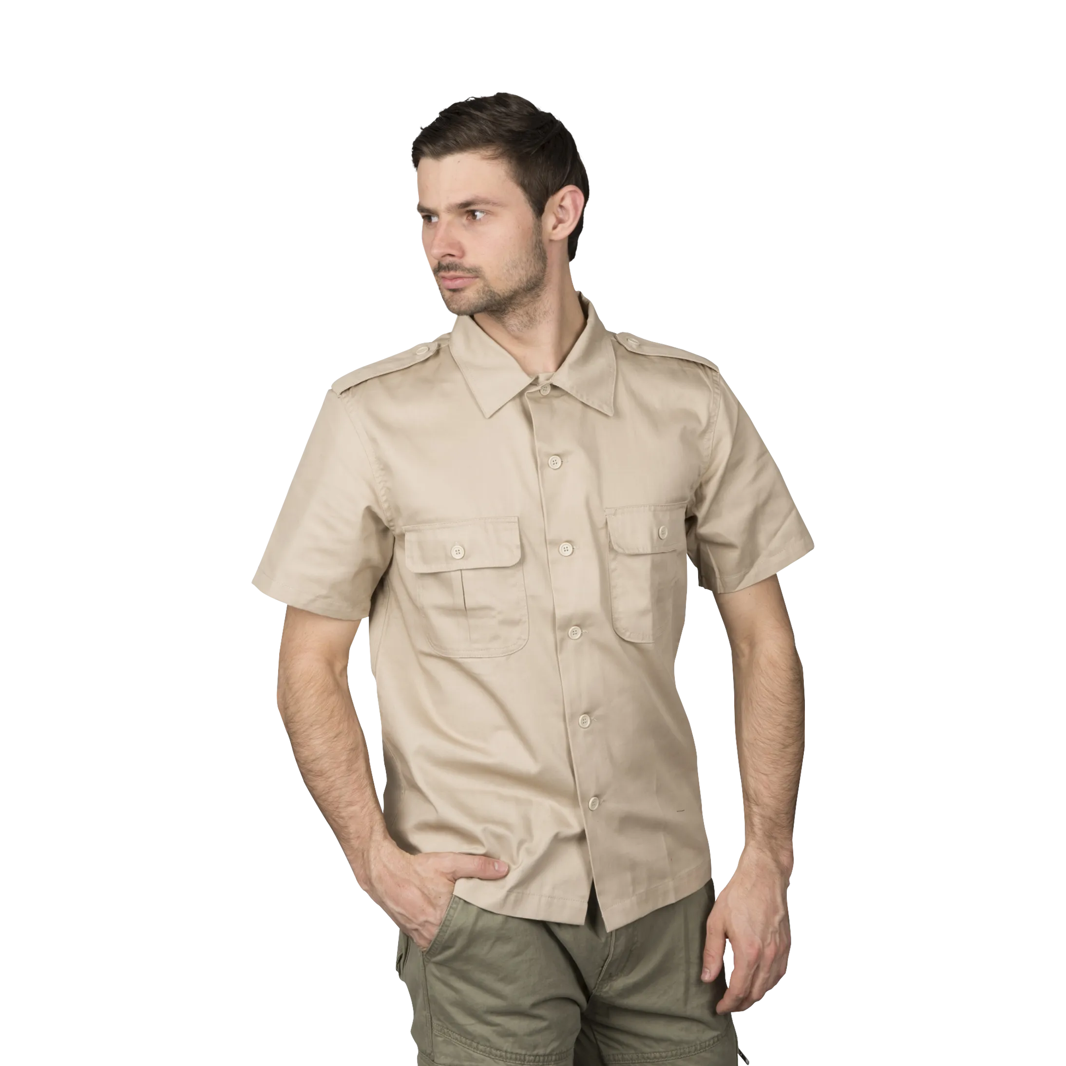 Camisa Brandit US 1/2 Beige