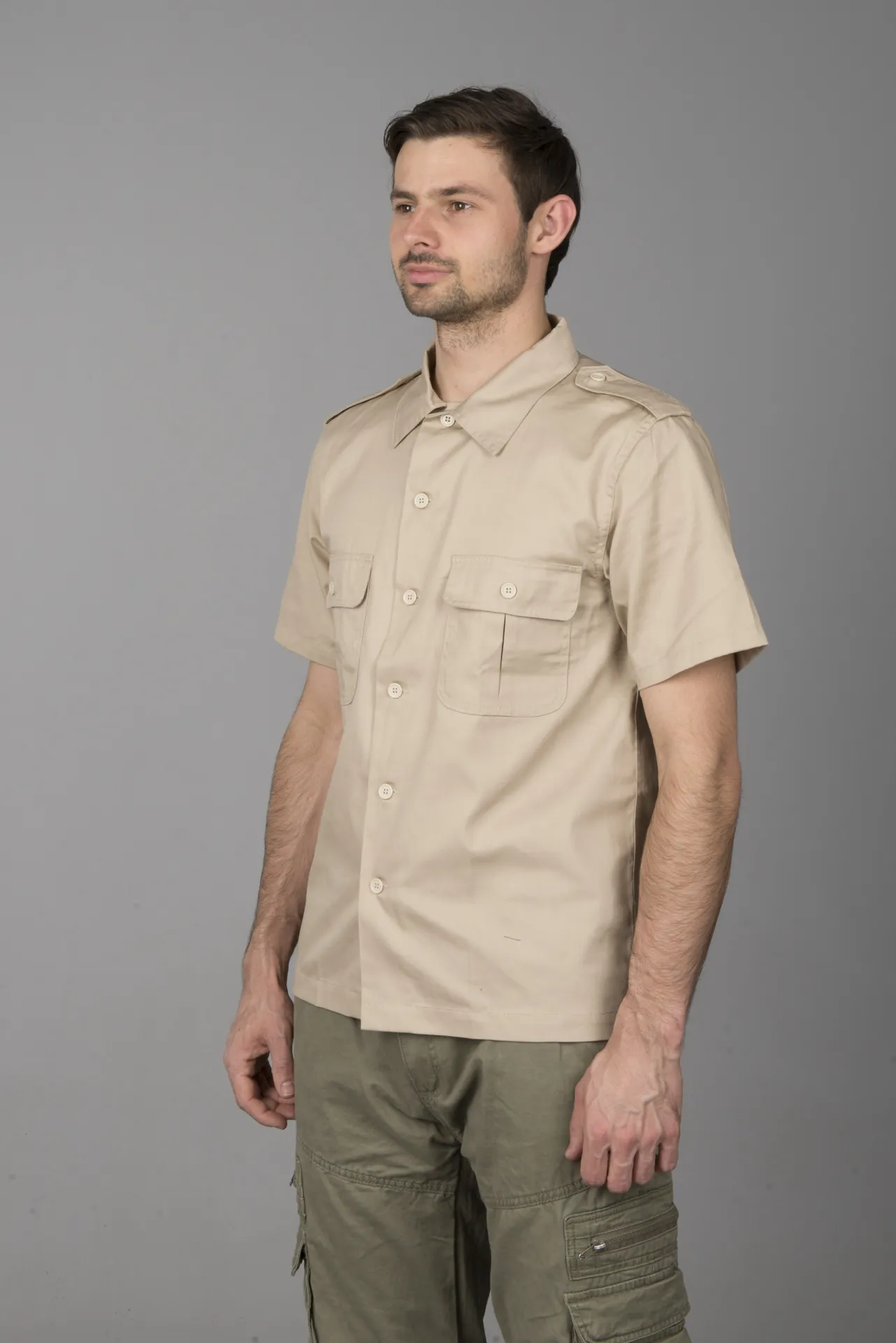 Camisa Brandit US 1/2 Beige