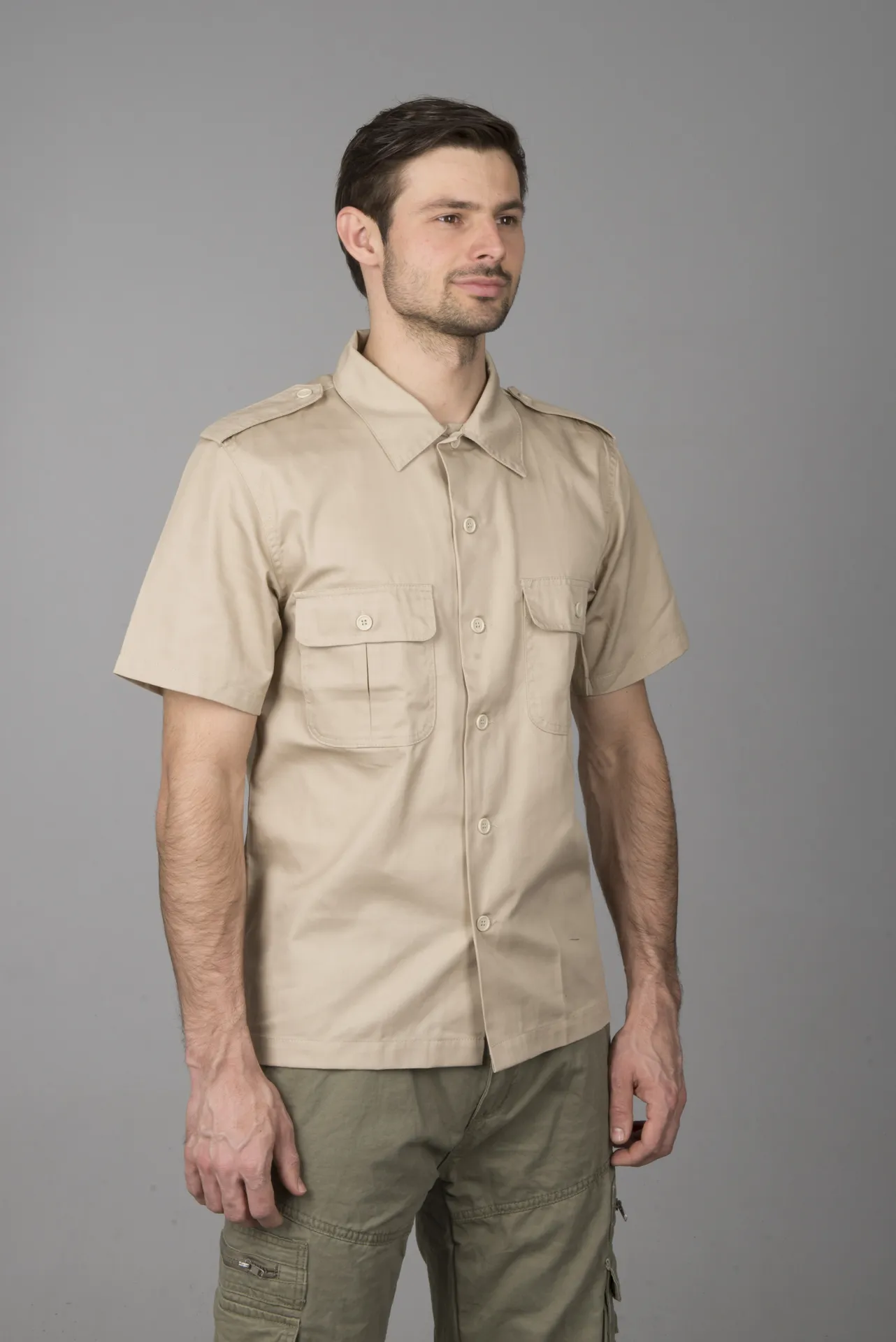 Camisa Brandit US 1/2 Beige