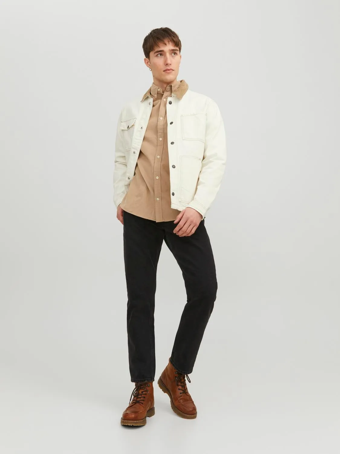 Camisa Corte slim | Beige | Jack & Jones®