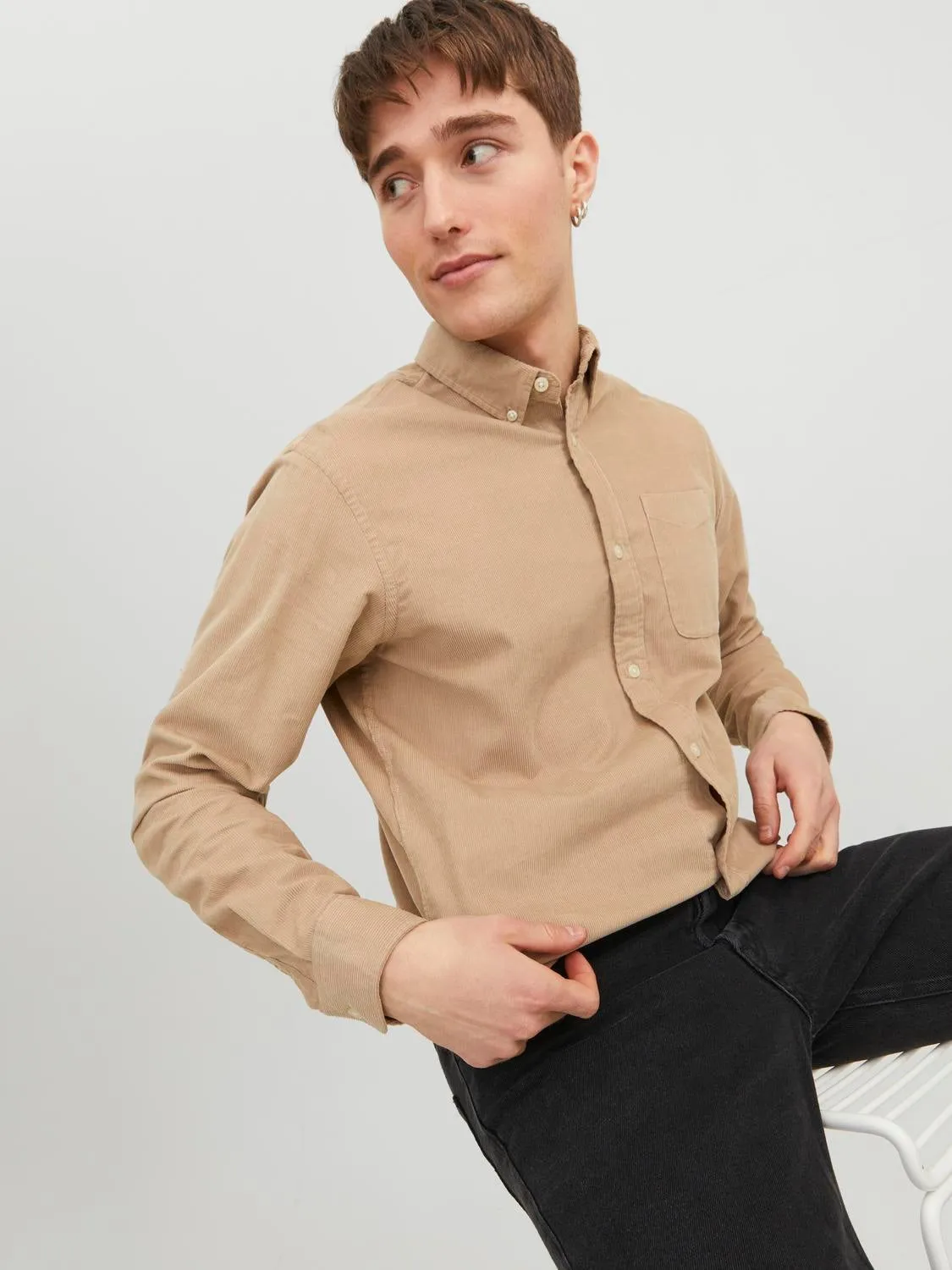 Camisa Corte slim | Beige | Jack & Jones®