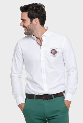 White Embroidered Shirt Spain