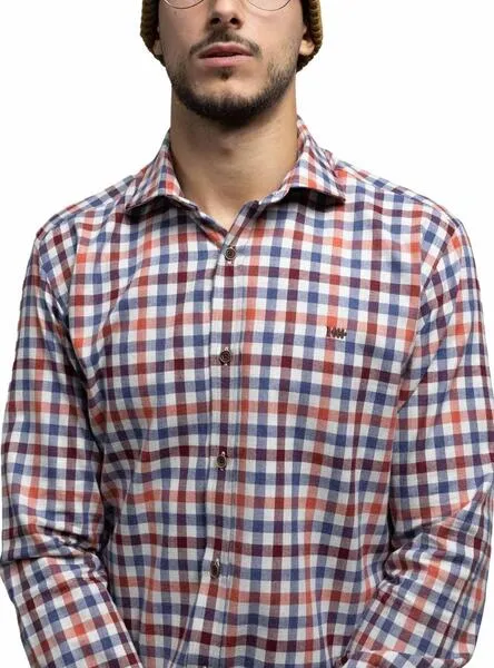 Red Men's Vichy Duo Check Shirt