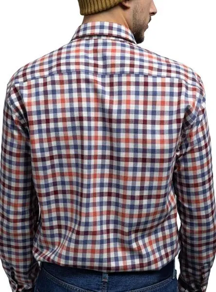 Red Men's Vichy Duo Check Shirt