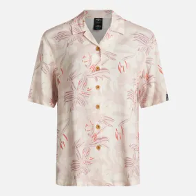 Camisa Mujer Hibiscus Print Beige Haka Honu