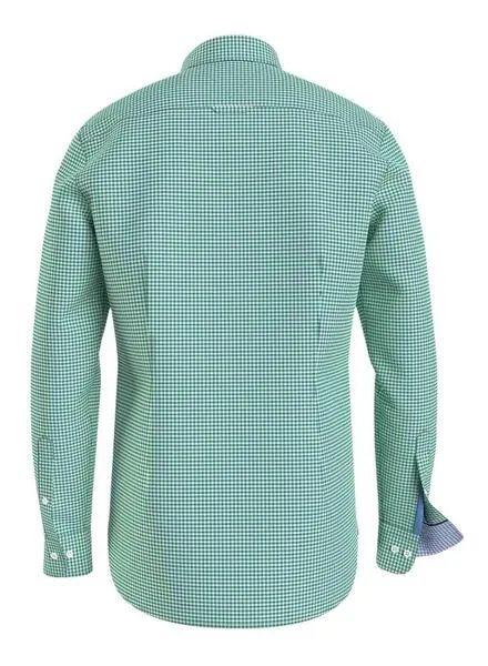 Tommy Hilfiger Men's Green Flex Textured Shirt