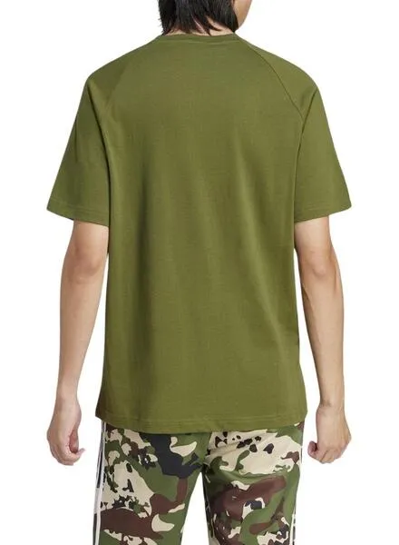 Men's Green Adidas Camo Tongue T-shirt