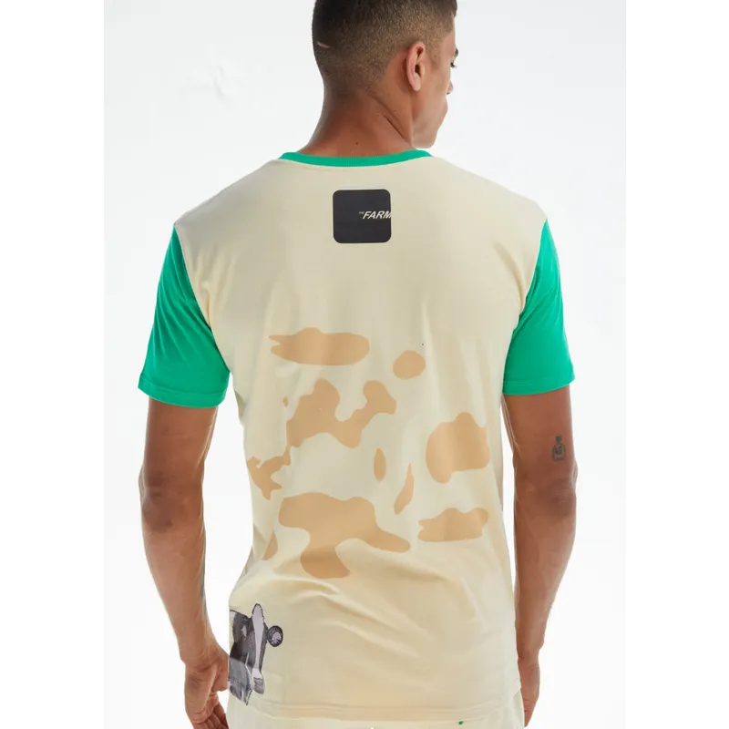 Camiseta de manga corta amarilla y verde vaca Cash Green Milk The Farm de Goorin Bros.