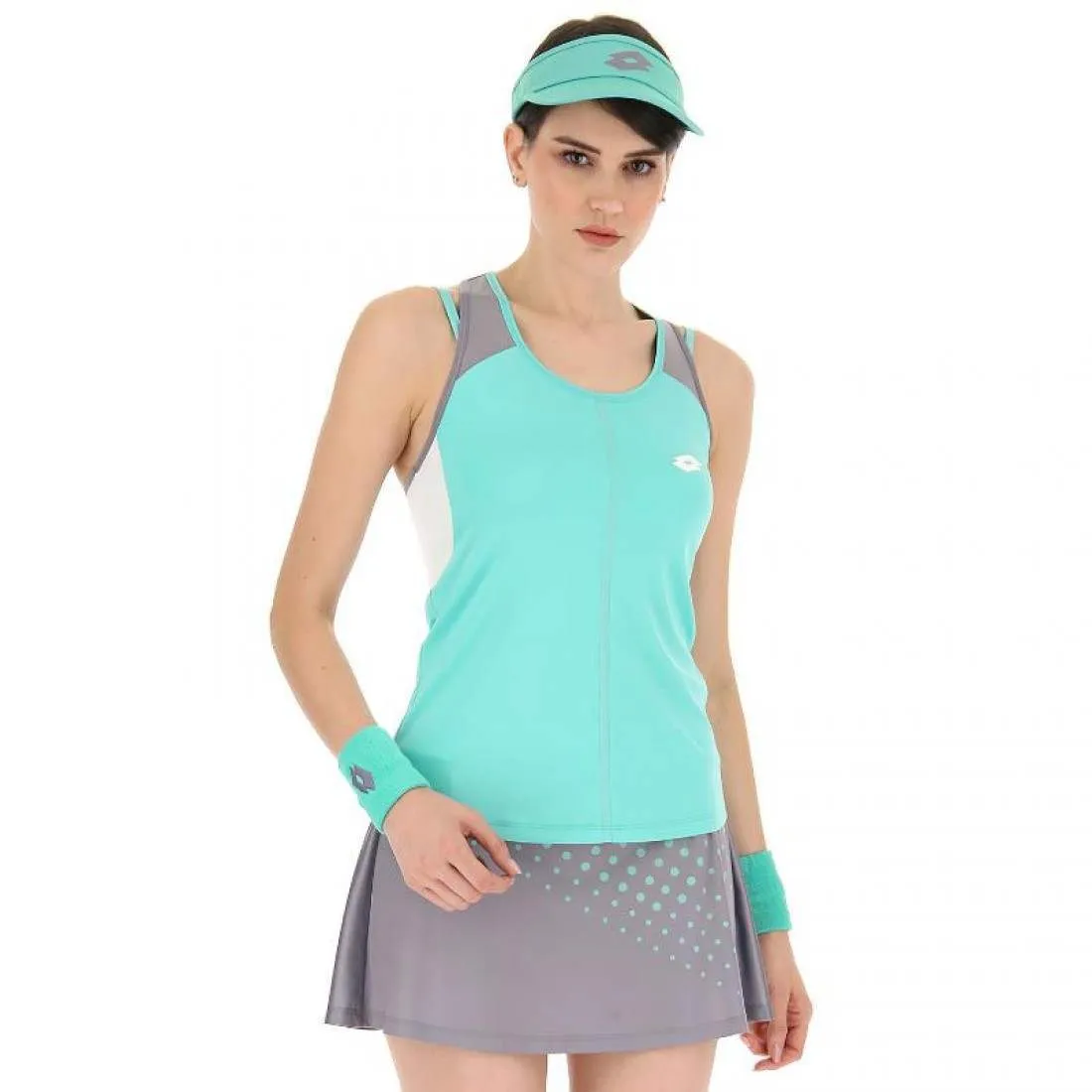 Camiseta Lotto Top IV Verde Turquesa Gris Mujer | Lotto