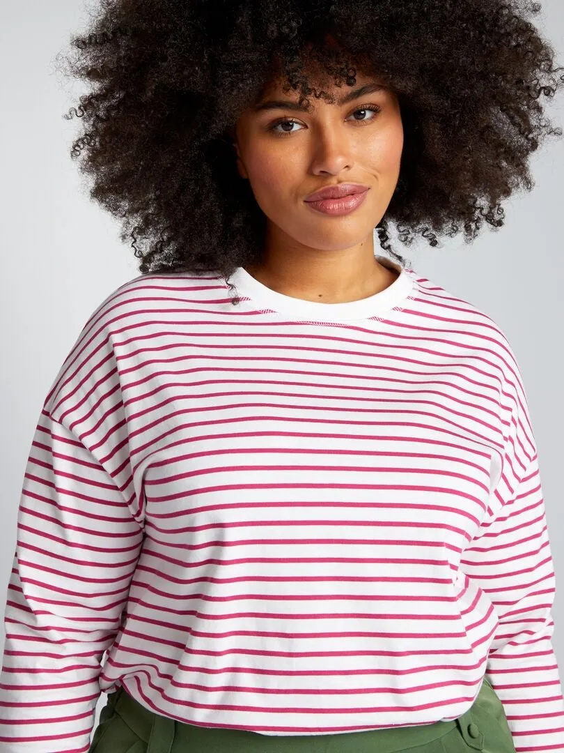 Striped Sailor Shirt - WHITE