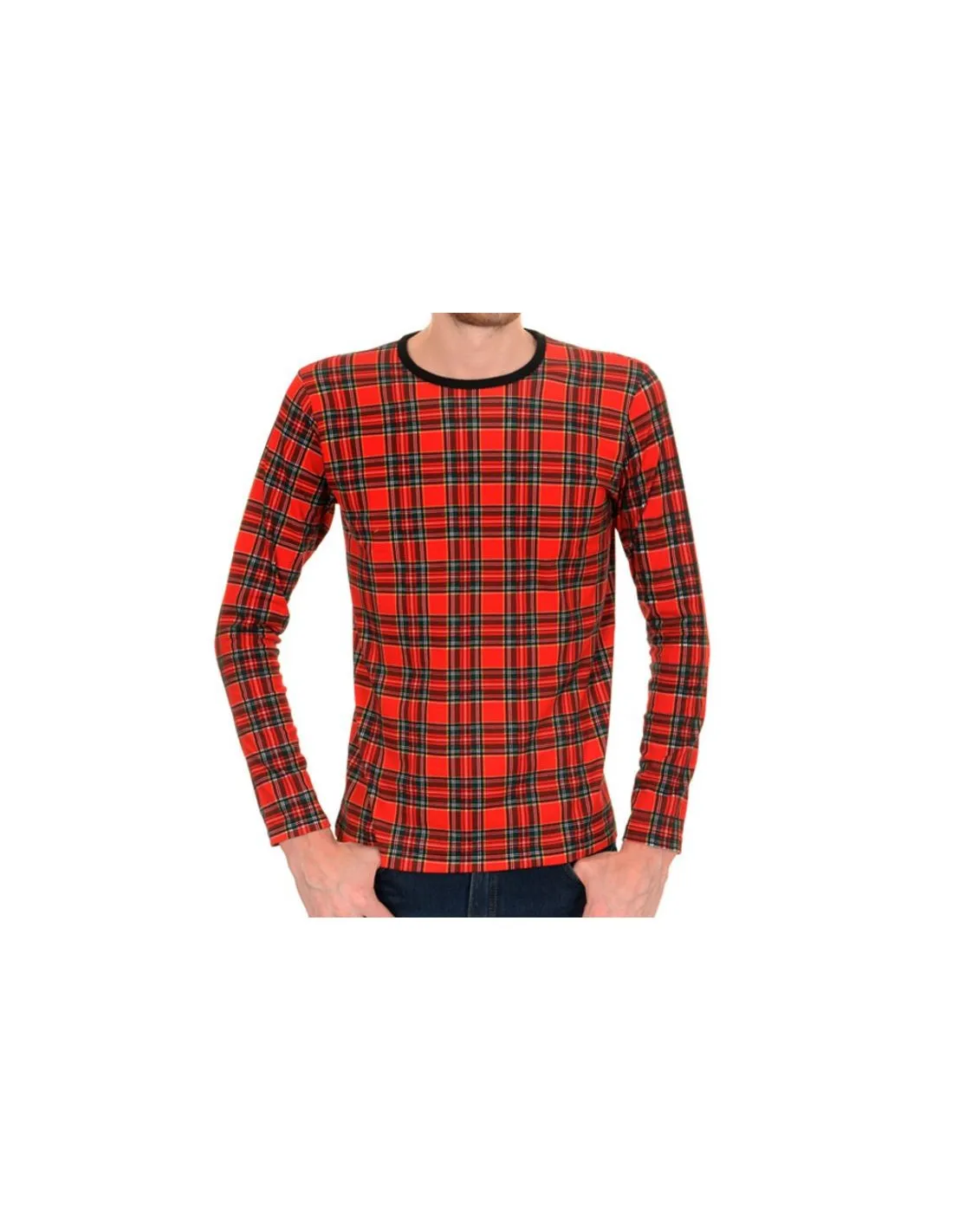 Red Tartan Long Sleeve T-Shirt