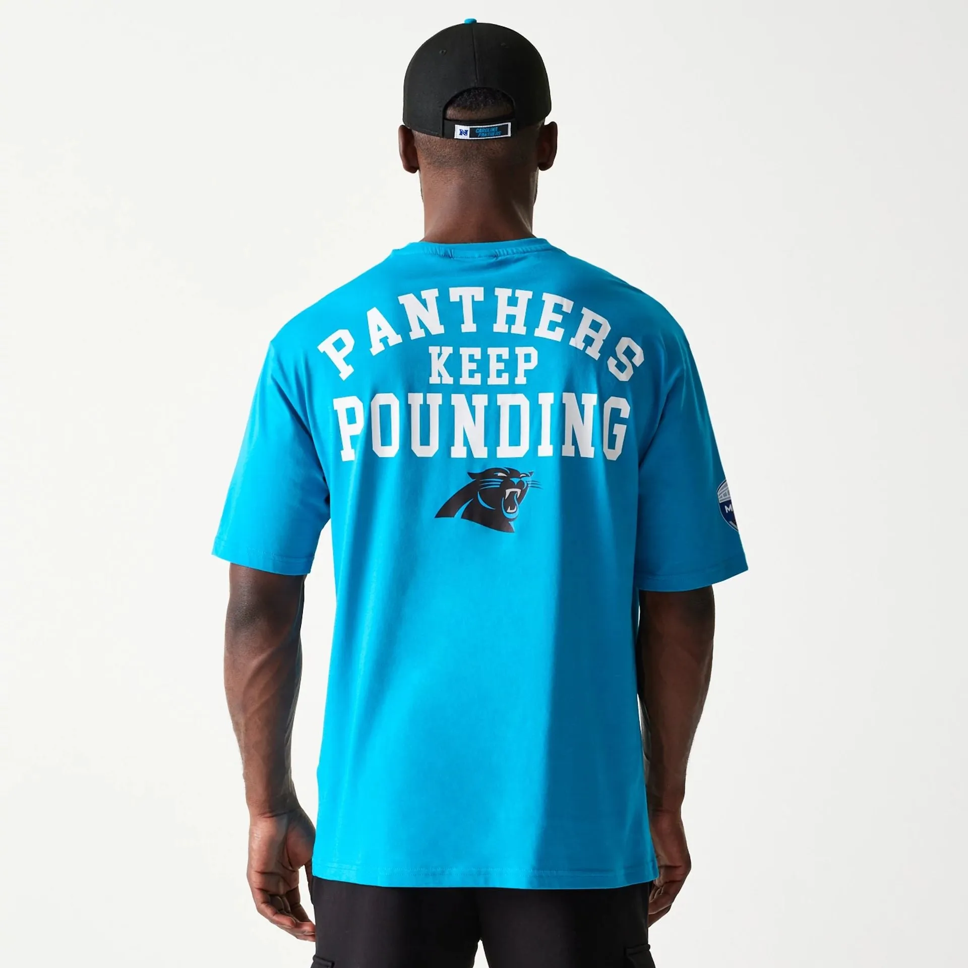 Camiseta Oversized Carolina Panthers NFL Games Square Arch Azul