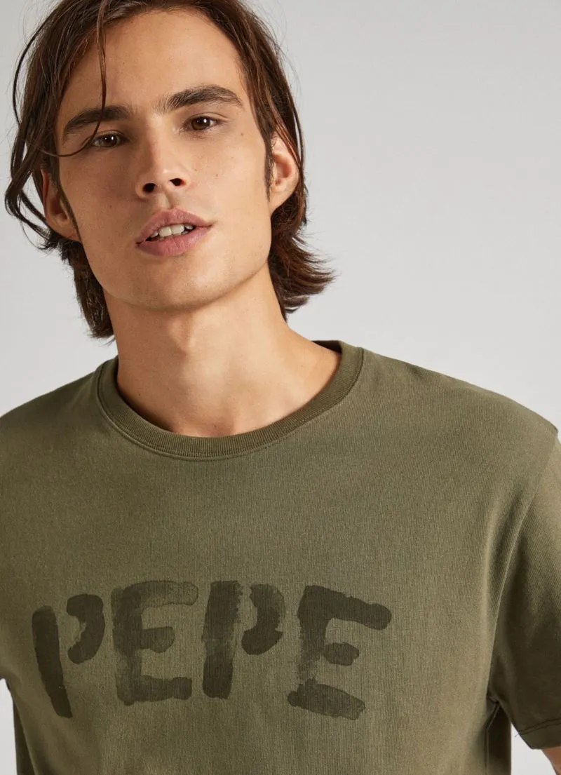 Pepe Jeans Men's Rolf Tee Military Green T-shirt;