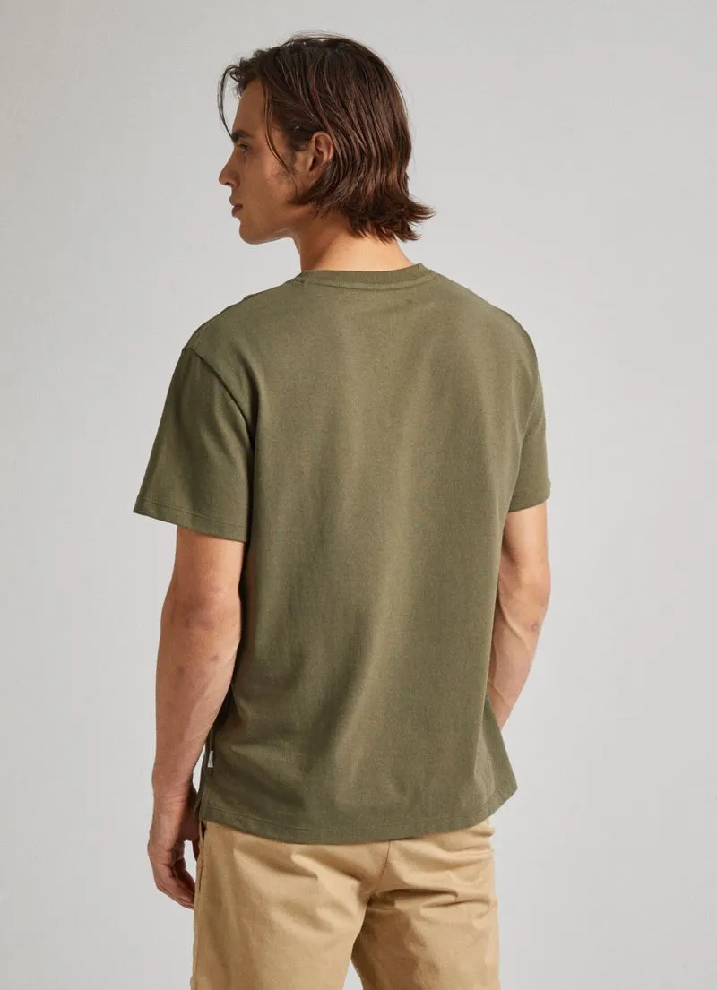 Pepe Jeans Men's Rolf Tee Military Green T-shirt;