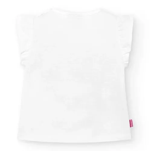 Camiseta Punto Manga Corta Boboli 218124 BLANCO CORDONETS