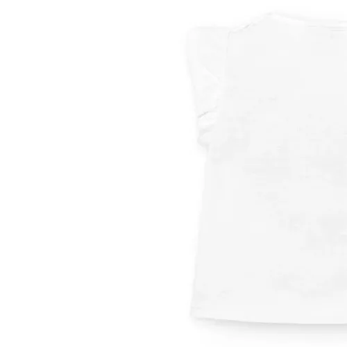 Camiseta Punto Manga Corta Boboli 218124 BLANCO CORDONETS