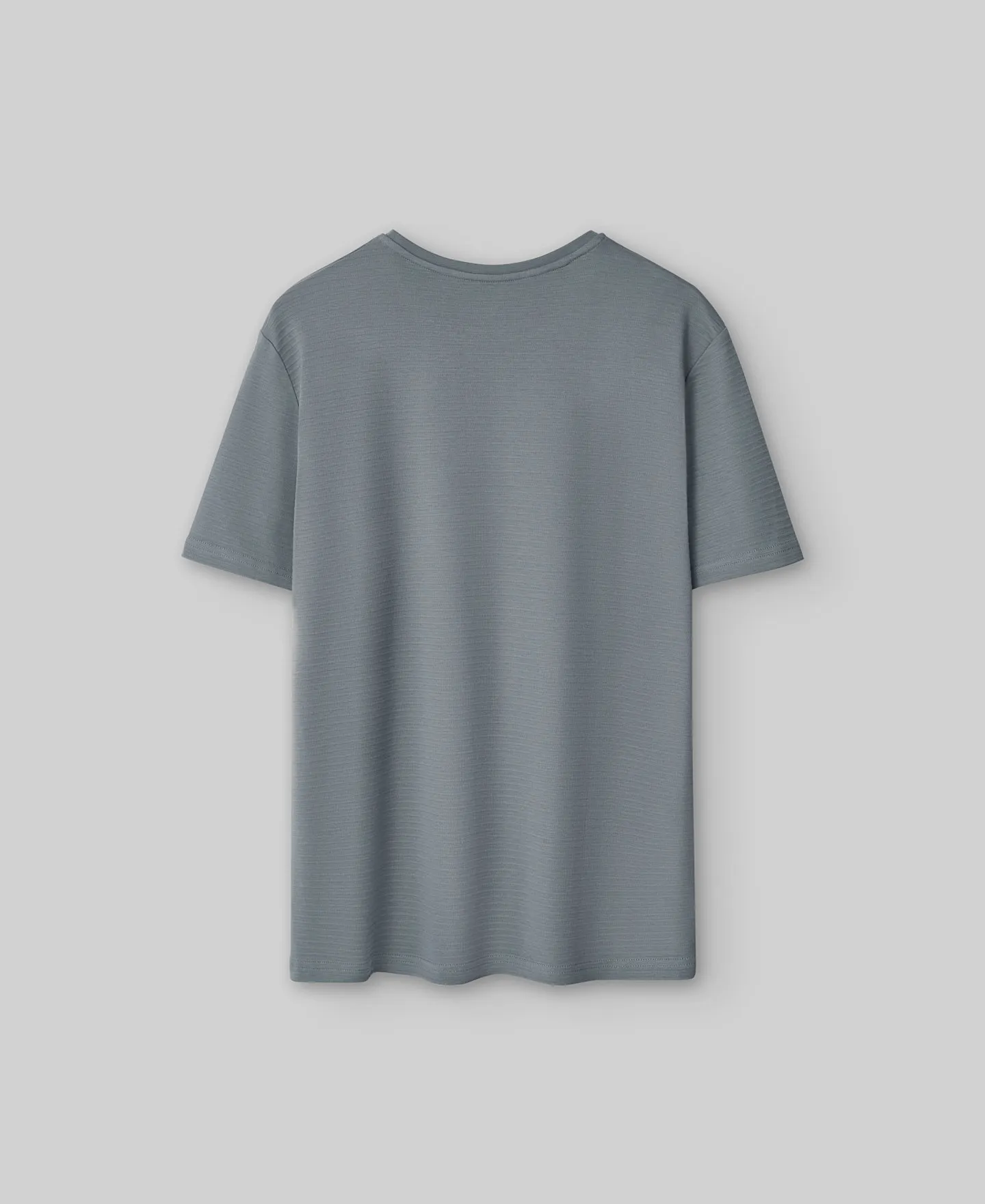 Camiseta rayas en relieve gris hombre