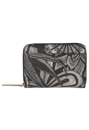 Cartera Mediana Saffiano Santuario Cactáceas Negro