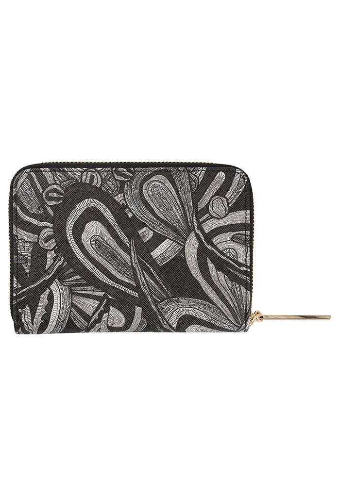 Cartera Mediana Saffiano Santuario Cactáceas Negro