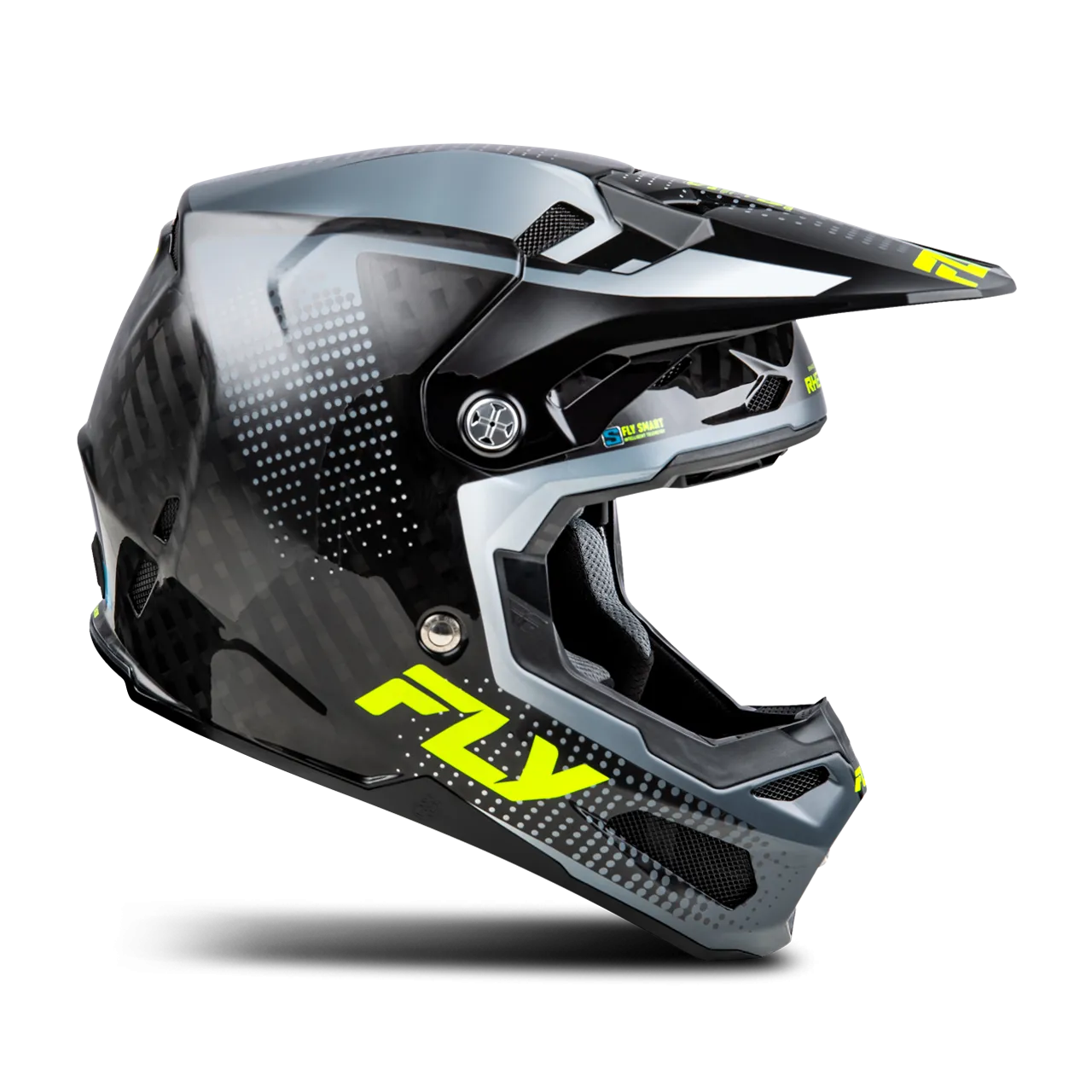 Casco de Cross FLY Racing Formula S Protocol Carbono-Gris-Hi-Vis