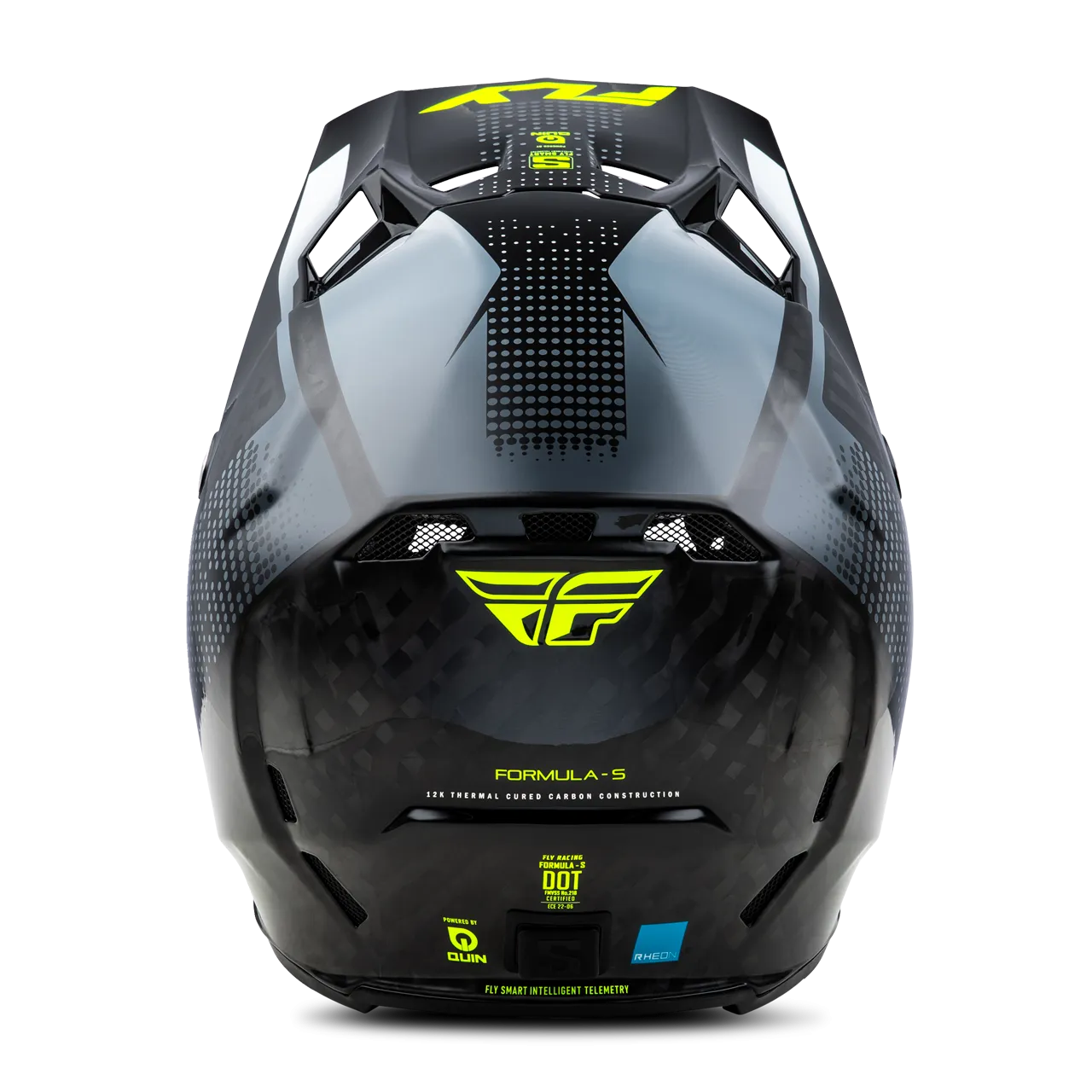 Casco de Cross FLY Racing Formula S Protocol Carbono-Gris-Hi-Vis