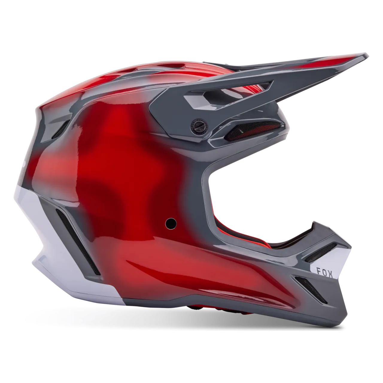 Casco de Cross Niño FOX V3 Volatile Gris-Rojo