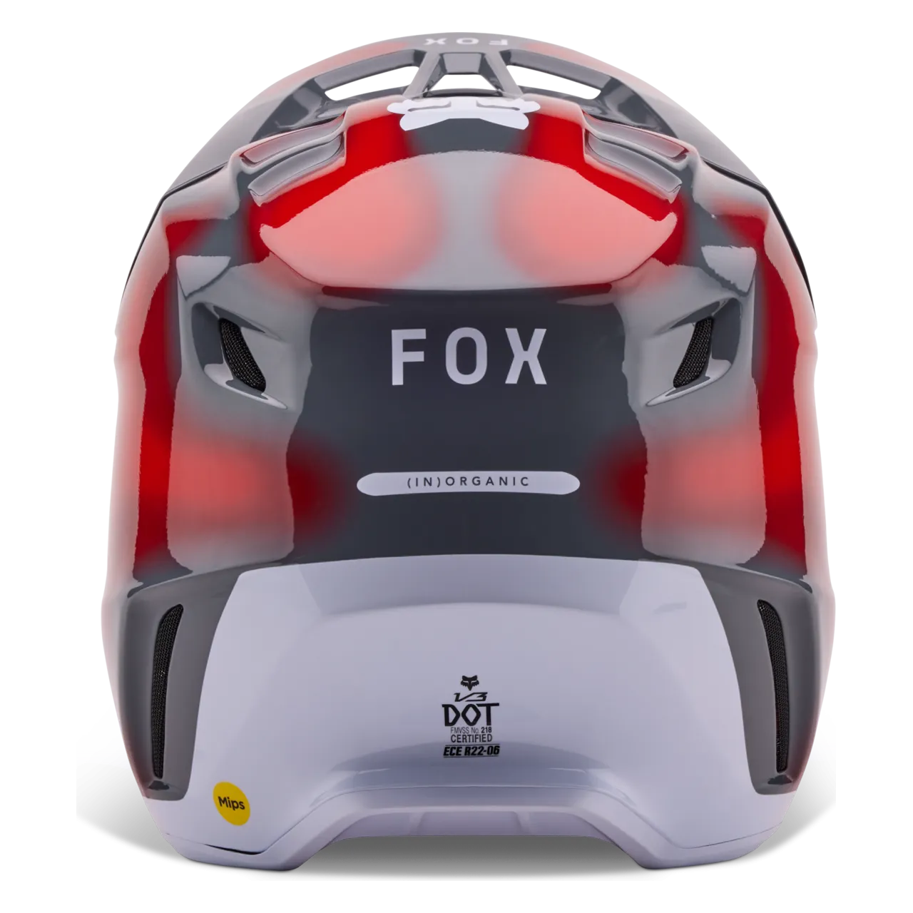 Casco de Cross Niño FOX V3 Volatile Gris-Rojo