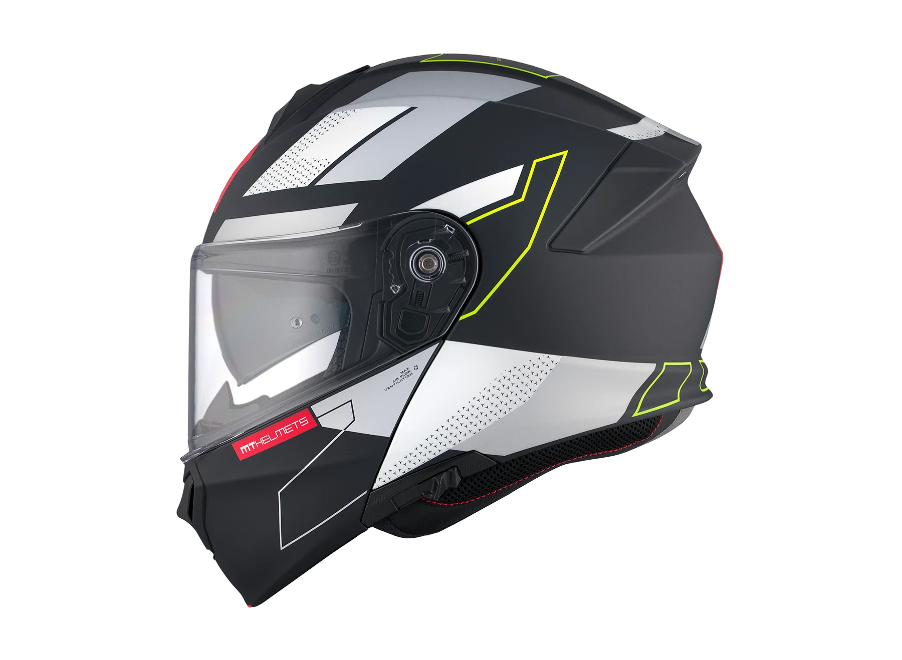 CASCO MT GENESIS ABATIBLE TALO NEGRO GRIS MATE