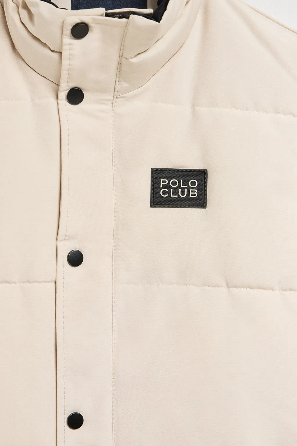 Chaleco beige acolchado con parche engomado Polo Club