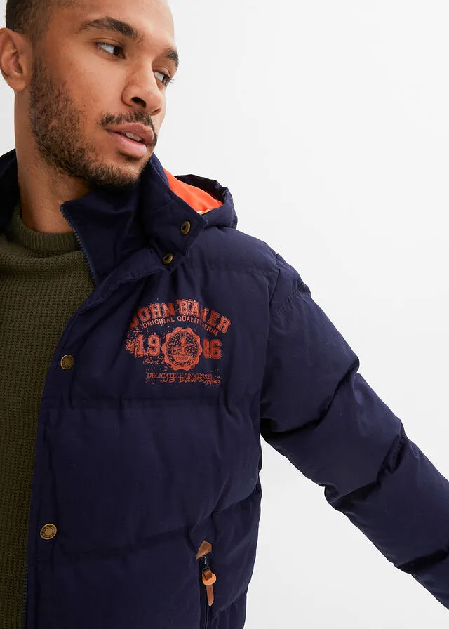 Navy Quilted Jacket