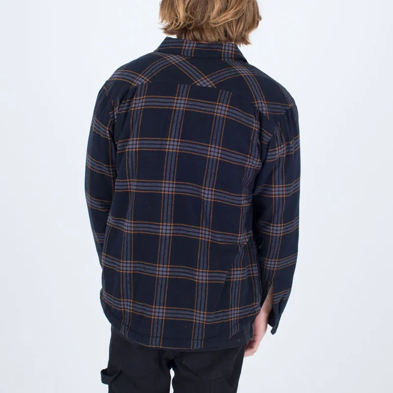 Hurley Jacket: Portland Sherpa Lined Flannel (Black)