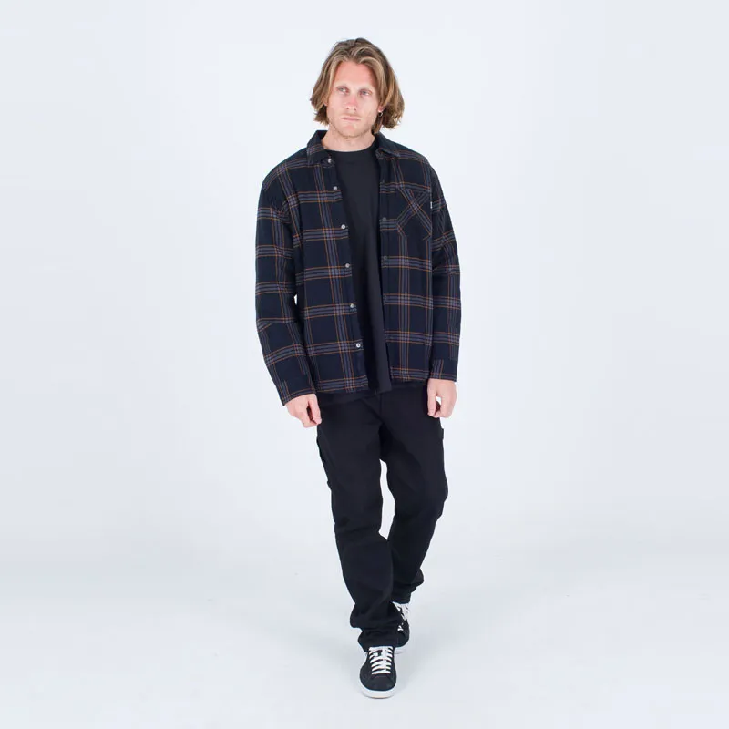 Hurley Jacket: Portland Sherpa Lined Flannel (Black)