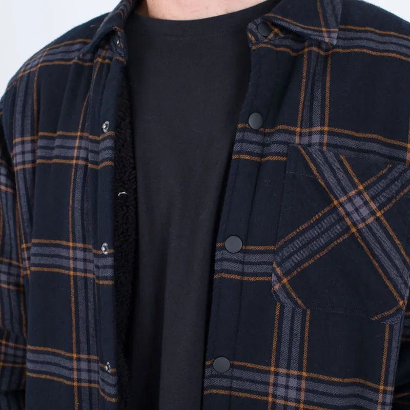 Hurley Jacket: Portland Sherpa Lined Flannel (Black)