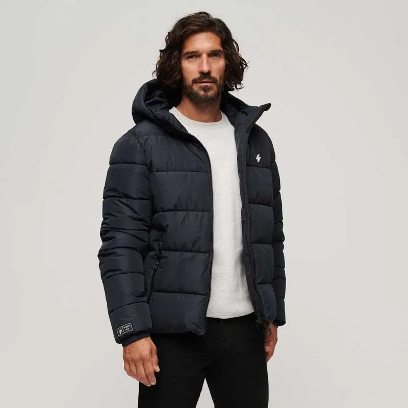 Men's Hooded Padded Sports Puffer Jacket Superdry