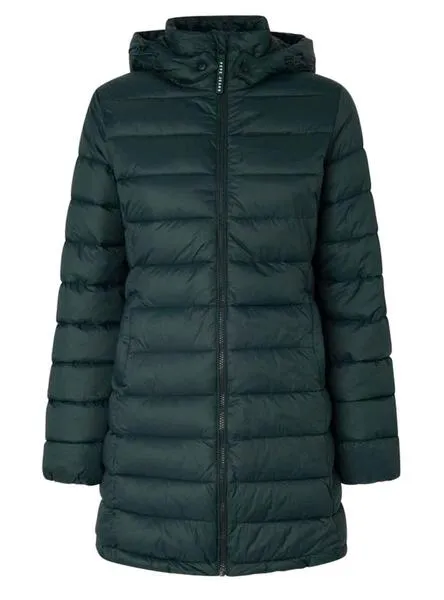 Pepe Jeans Maddie Long Verde Jacket for Women