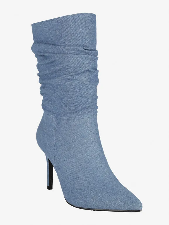 Chiara Foscari Botines mujer efecto denim