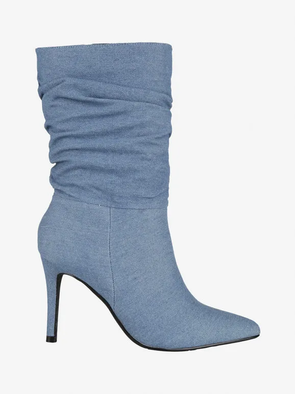 Chiara Foscari Botines mujer efecto denim