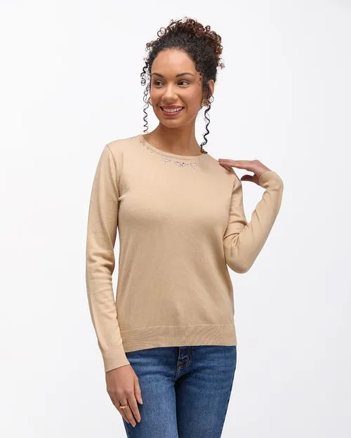 Chompa Mujer Namora Beige Sand