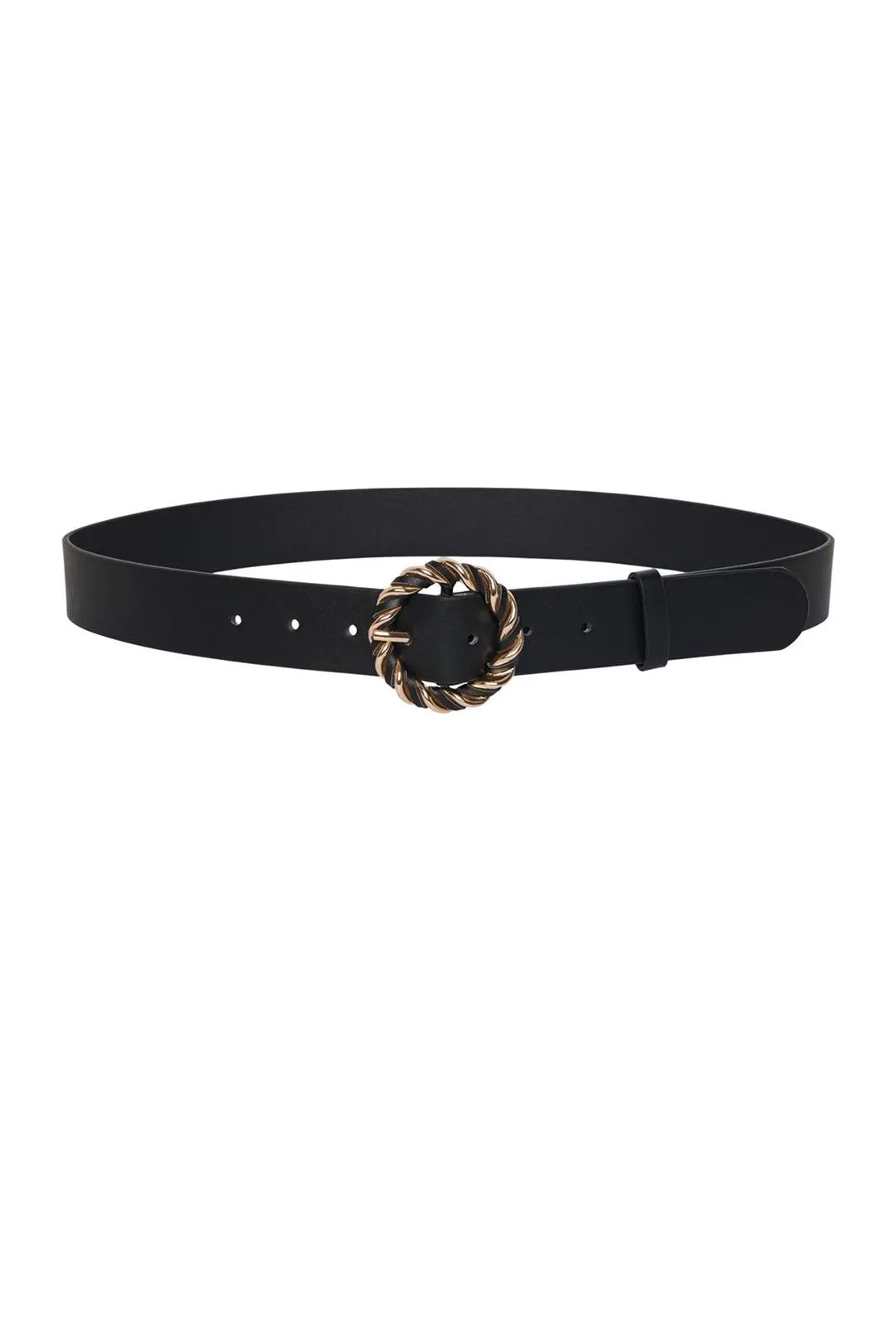 Black PCJASSY Belt with Buckle