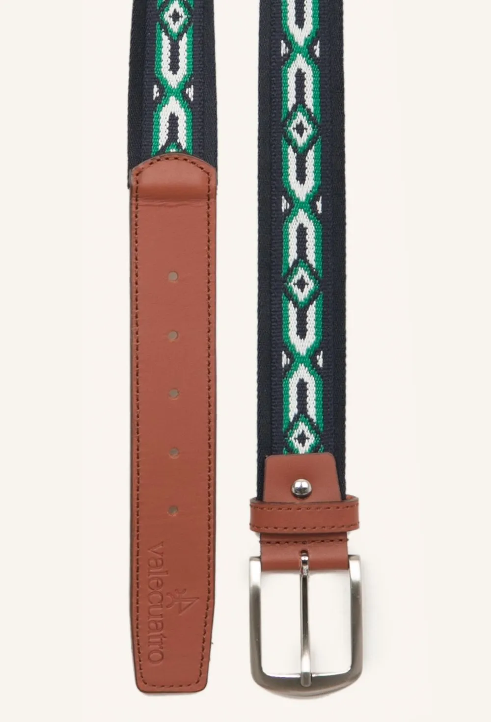 Green Tricolor Ethnic Belt