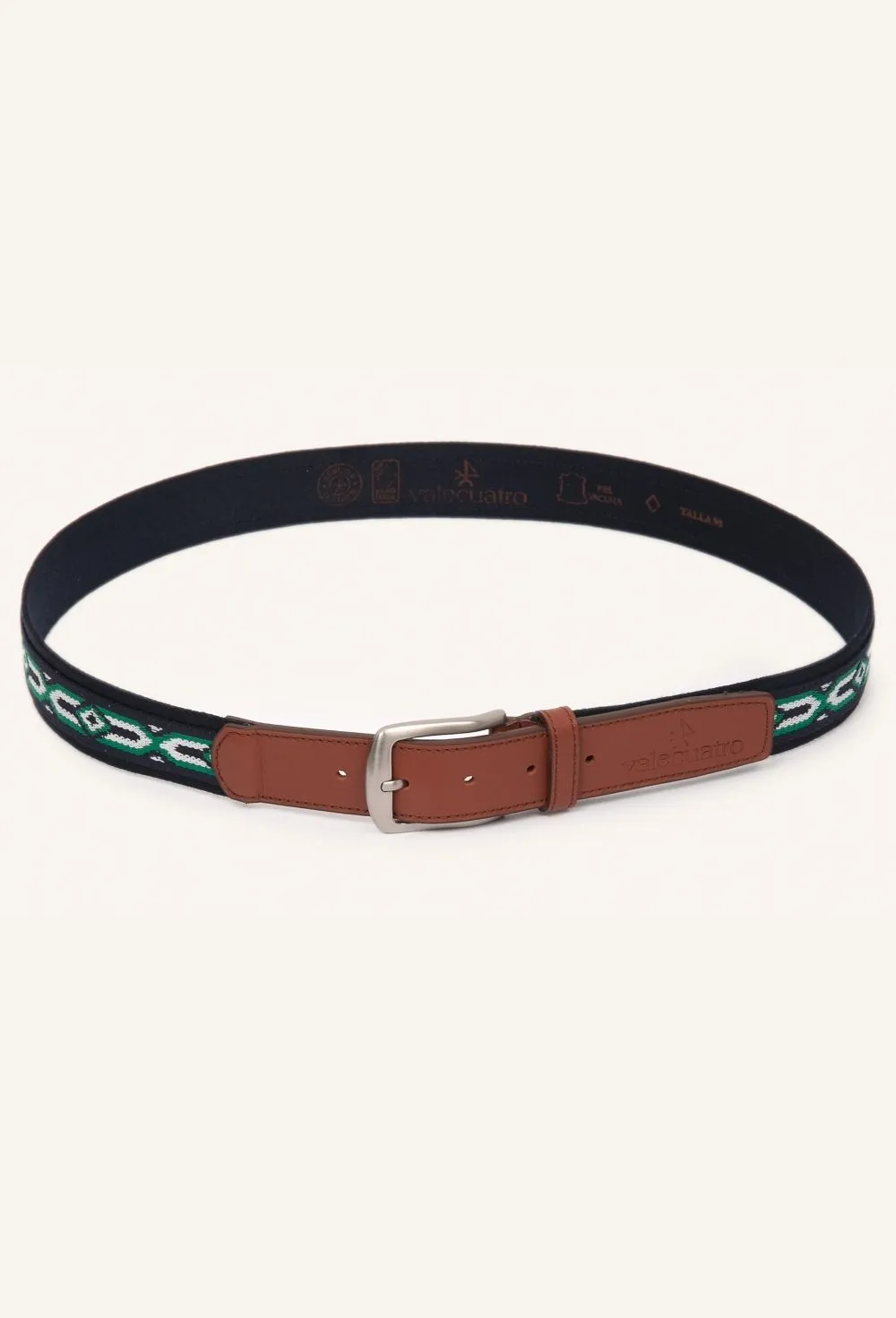 Green Tricolor Ethnic Belt